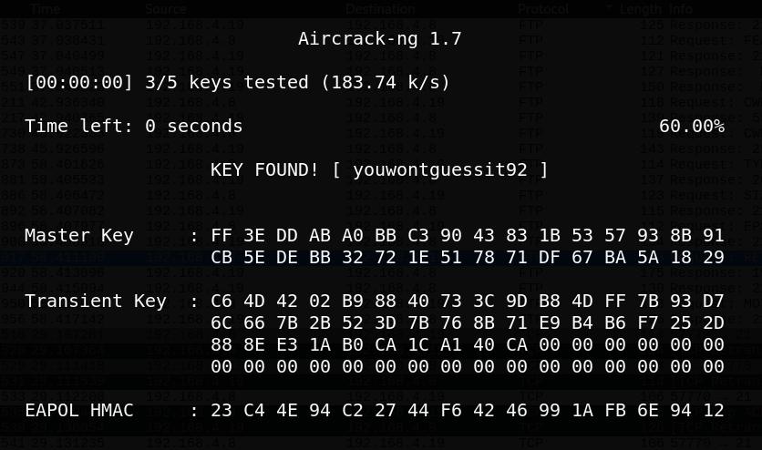 Cracked router password